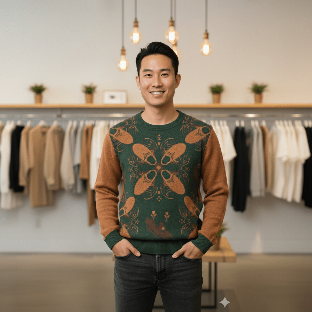 Knitted crew neck sweater - | Buy at Echelon Apparel