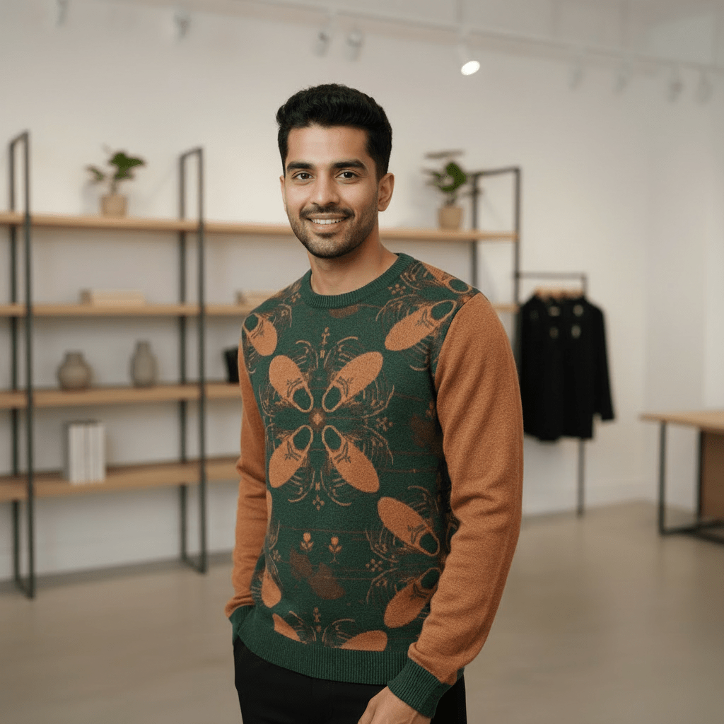 Knitted crew neck sweater - | Buy at Echelon Apparel