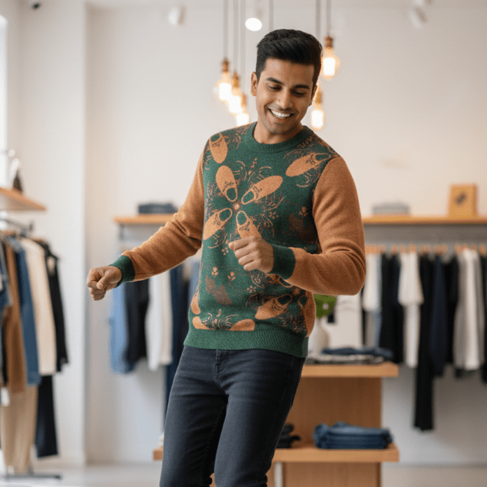 Knitted crew neck sweater - | Buy at Echelon Apparel