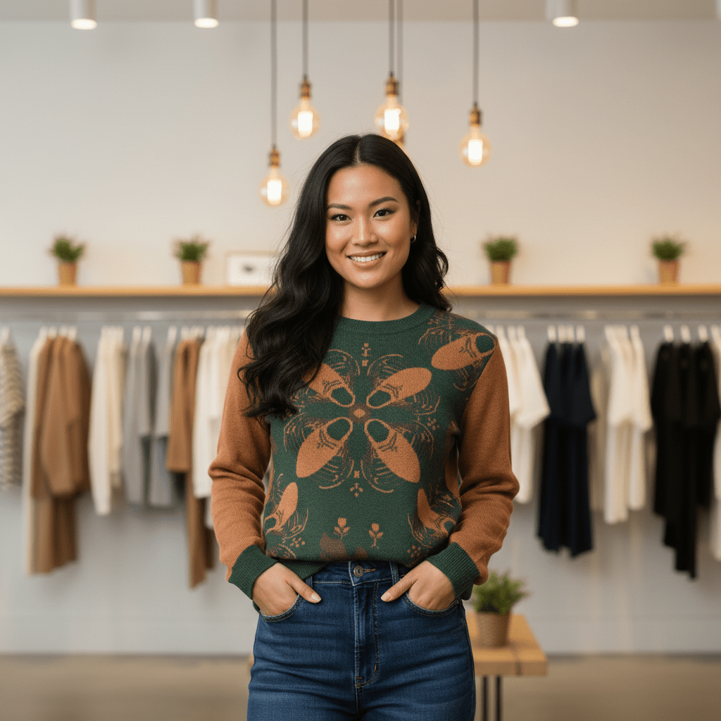 Knitted crew neck sweater - | Buy at Echelon Apparel